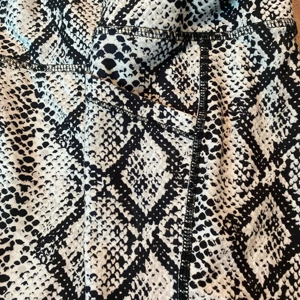 DSG Black and White Snake Print Bike Shorts - Picture 2 of 3